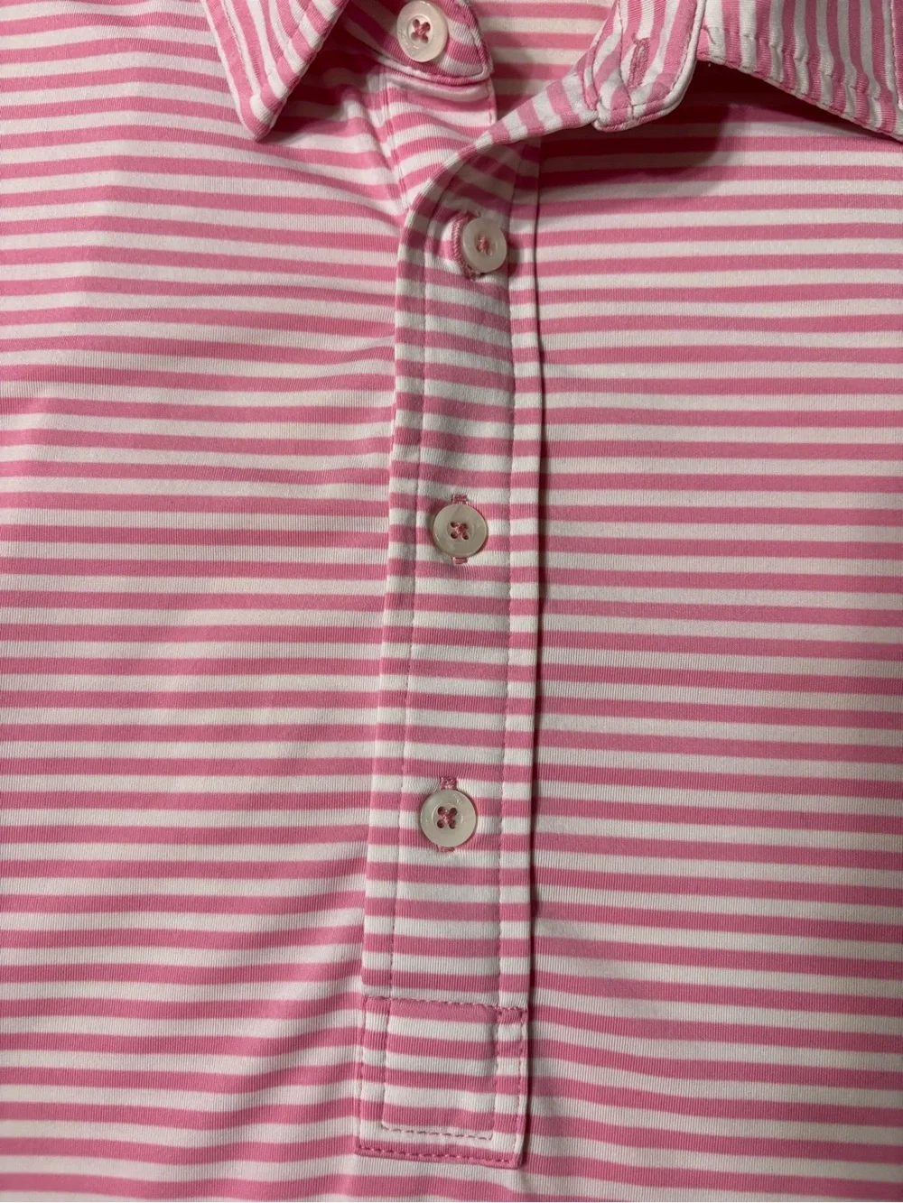 Ralph Lauren Men's Pink and White Striped Polo